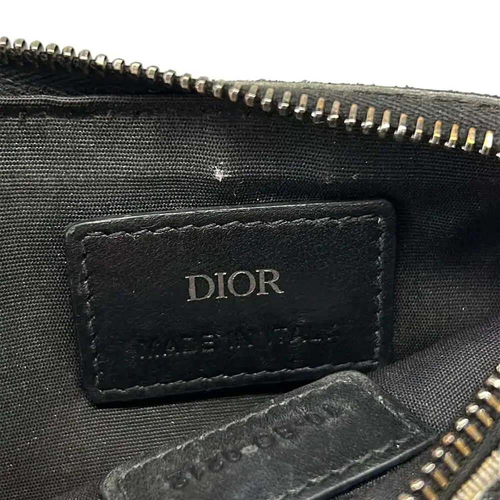 Christian Dior Oblique,Logogram Coin Case Cream Dark Navy Blue Gray Dior